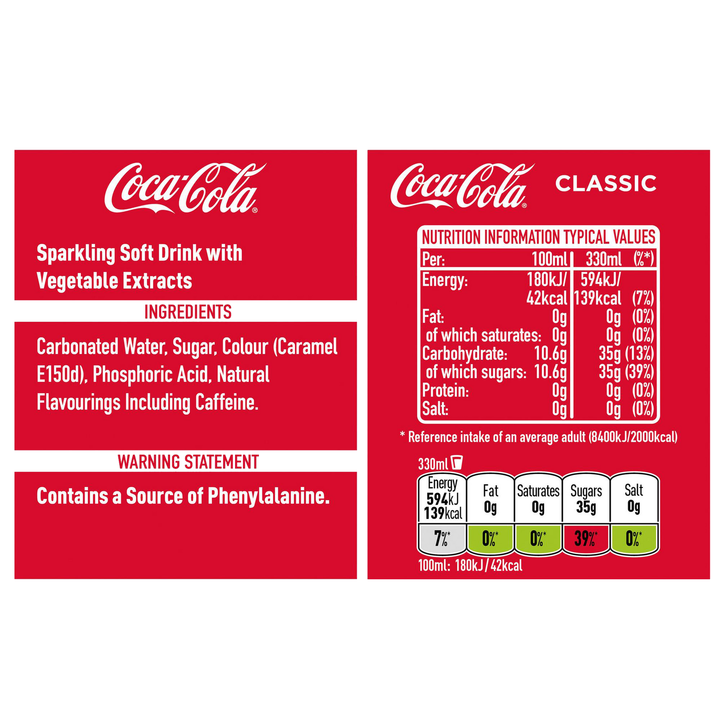 COCA COLA GLASS BOTTLES (24x330ml)